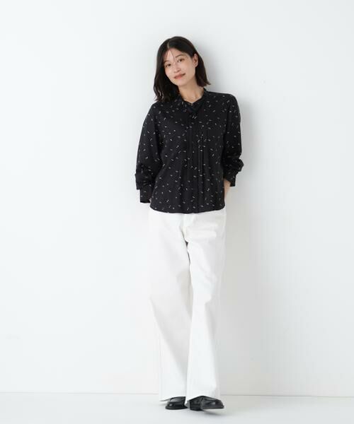 human woman / ヒューマンウーマン シャツ・ブラウス | ◆テンセルビエラタイブラウス | 詳細3