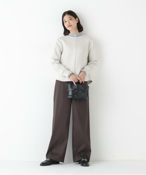 human woman / ヒューマンウーマン シャツ・ブラウス | ◆ダンボールクルーネックプルオーバー | 詳細3