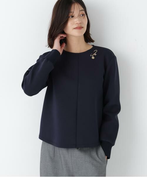 human woman / ヒューマンウーマン シャツ・ブラウス | ◆ダンボールクルーネックプルオーバー | 詳細13