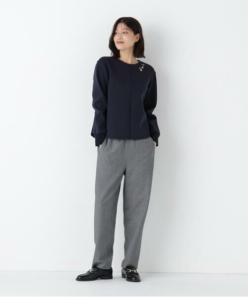 human woman / ヒューマンウーマン シャツ・ブラウス | ◆ダンボールクルーネックプルオーバー | 詳細14