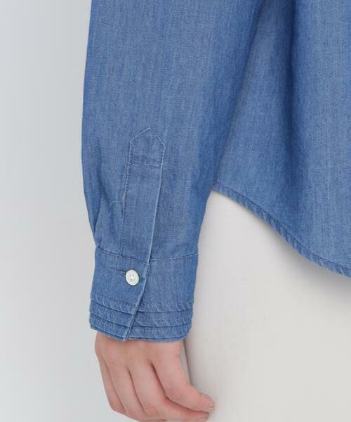 human woman / ヒューマンウーマン シャツ・ブラウス | ◆ライトオンスデニムピンタックブラウス | 詳細11