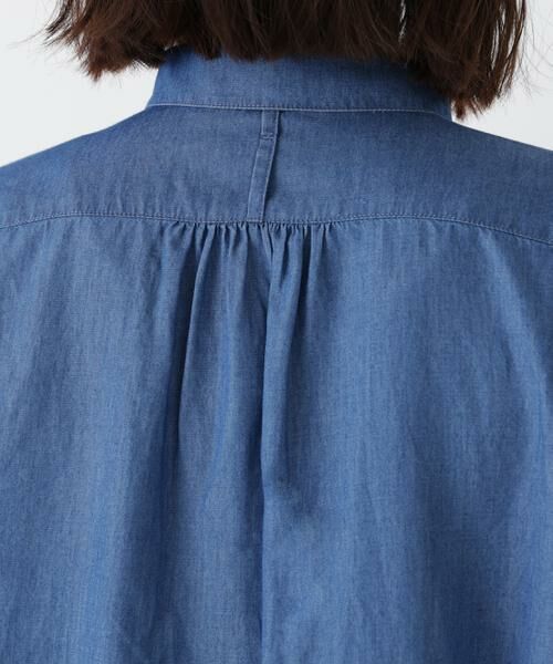 human woman / ヒューマンウーマン シャツ・ブラウス | ◆ライトオンスデニムピンタックブラウス | 詳細12