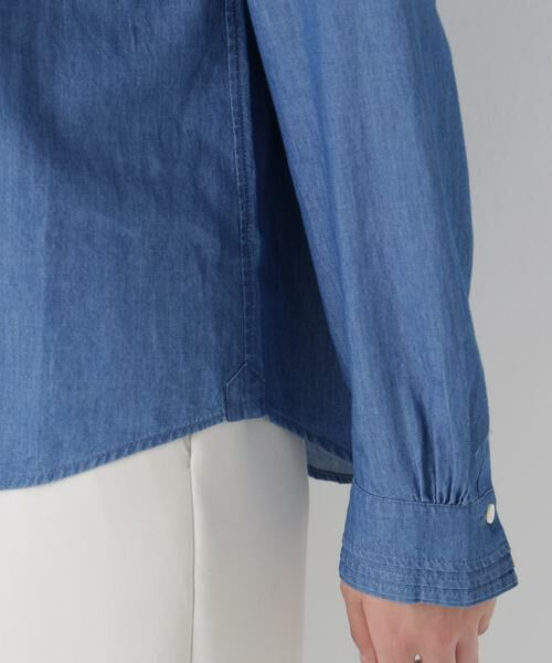 human woman / ヒューマンウーマン シャツ・ブラウス | ◆ライトオンスデニムピンタックブラウス | 詳細13