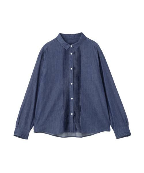 human woman / ヒューマンウーマン シャツ・ブラウス | ◆ライトオンスデニムピンタックブラウス | 詳細15