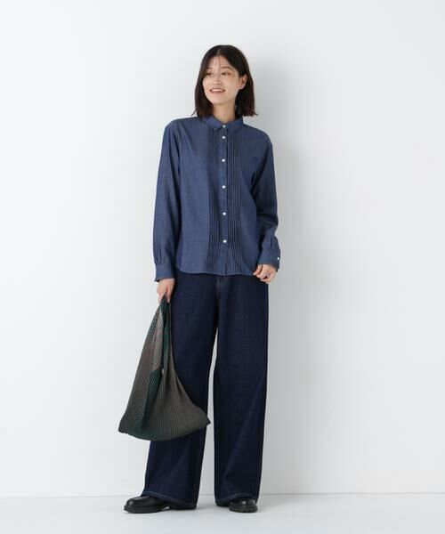 human woman / ヒューマンウーマン シャツ・ブラウス | ◆ライトオンスデニムピンタックブラウス | 詳細17