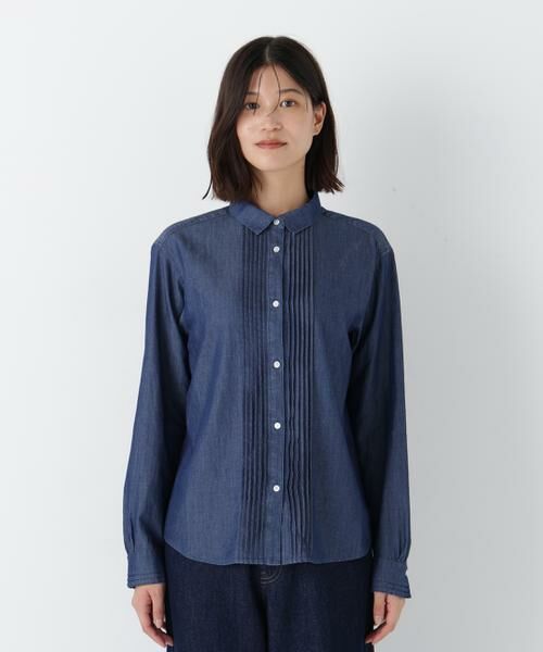 human woman / ヒューマンウーマン シャツ・ブラウス | ◆ライトオンスデニムピンタックブラウス | 詳細19