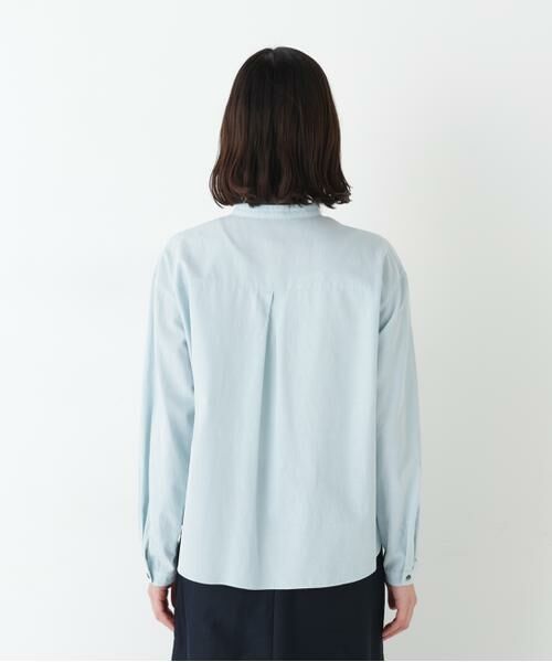 human woman / ヒューマンウーマン シャツ・ブラウス | レースドッキングハンドカラーブラウス | 詳細4