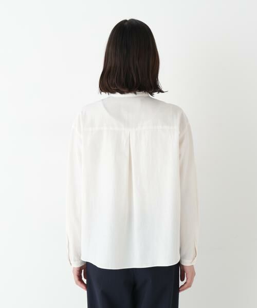 human woman / ヒューマンウーマン シャツ・ブラウス | レースドッキングハンドカラーブラウス | 詳細11