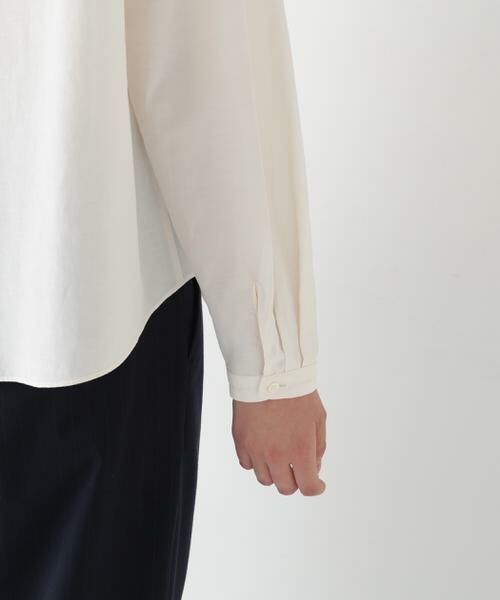 human woman / ヒューマンウーマン シャツ・ブラウス | レースドッキングハンドカラーブラウス | 詳細14