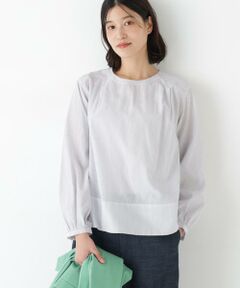 human woman / ヒューマンウーマン シャツ・ブラウス | ◆ストライプボリュームＢＬ