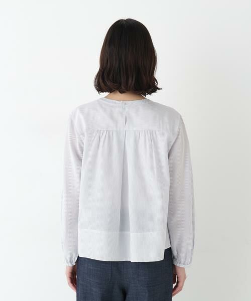 human woman / ヒューマンウーマン シャツ・ブラウス | ◆ストライプボリュームＢＬ | 詳細4