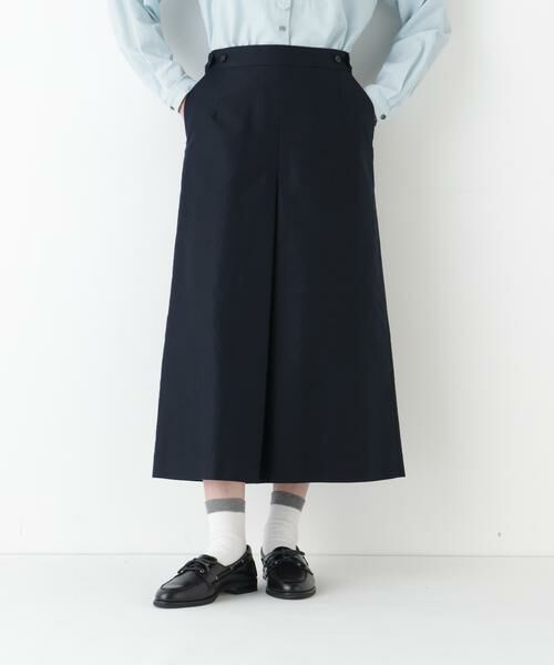 human woman / ヒューマンウーマン スカート | ◆ライトモールスキンＡラインスカート（ネイビー）