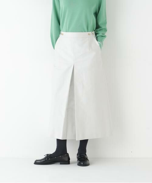 human woman / ヒューマンウーマン スカート | ◆ライトモールスキンＡラインスカート（ライトグレー）