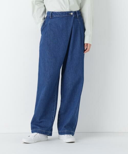 human woman / ヒューマンウーマン パンツ | ◆ソフトデニムバレルパンツ(ブルー)