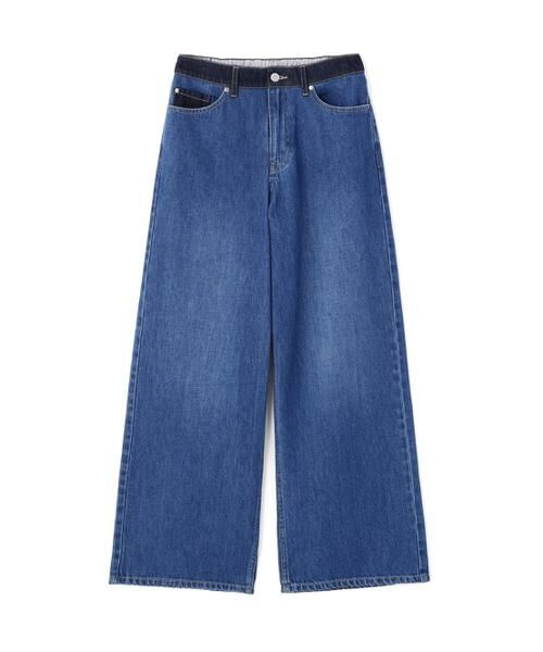 human woman / ヒューマンウーマン パンツ | ◆ソフトデニムセミワイドパンツ | 詳細1