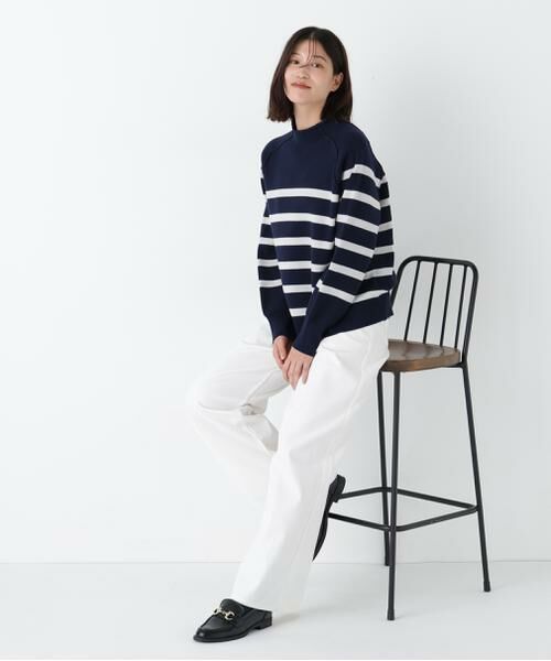 human woman / ヒューマンウーマン パンツ | ◆ソフトデニムセミワイドパンツ(ホワイト)