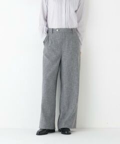 human woman / ヒューマンウーマン パンツ | ◆ツィードフラップセミワイド