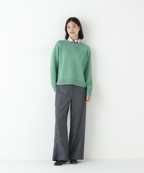 human woman / ヒューマンウーマン パンツ | ◆ツィードフラップセミワイド | 詳細4