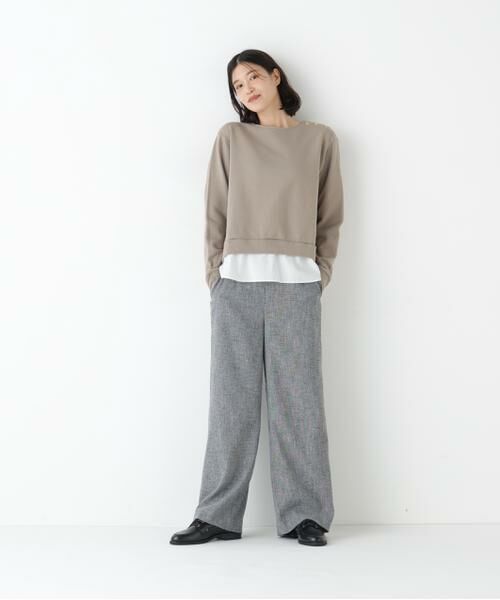 human woman / ヒューマンウーマン パンツ | ◆ツィードフラップセミワイド | 詳細11