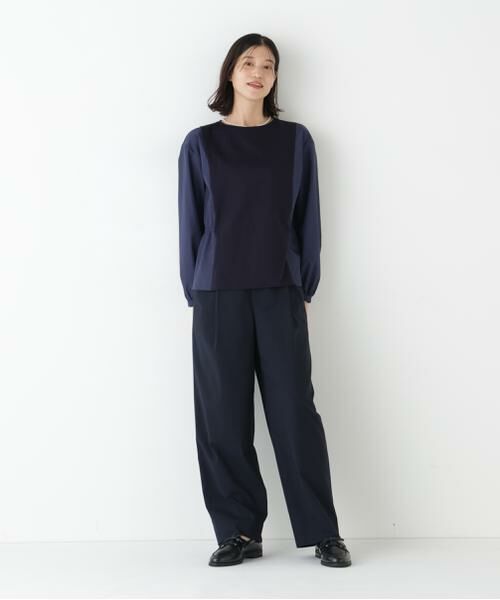 human woman / ヒューマンウーマン パンツ | ◆ＴＲチェックタックワイドテーパードパンツ | 詳細3