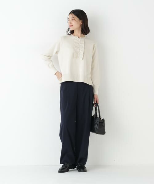 human woman / ヒューマンウーマン パンツ | ◆ＴＲチェックタックワイドテーパードパンツ | 詳細4