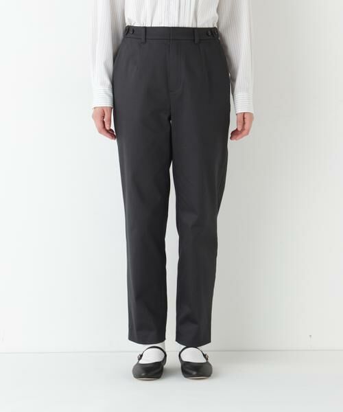 human woman / ヒューマンウーマン パンツ | ◆サテンストレッチ細身ストレートパンツ | 詳細3