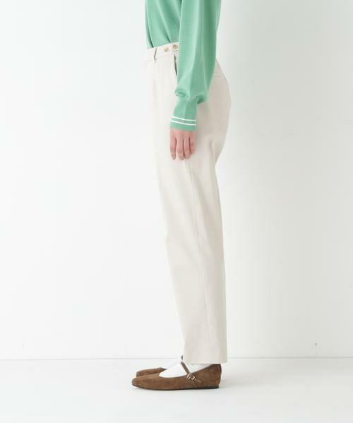 human woman / ヒューマンウーマン パンツ | ◆サテンストレッチ細身ストレートパンツ | 詳細9