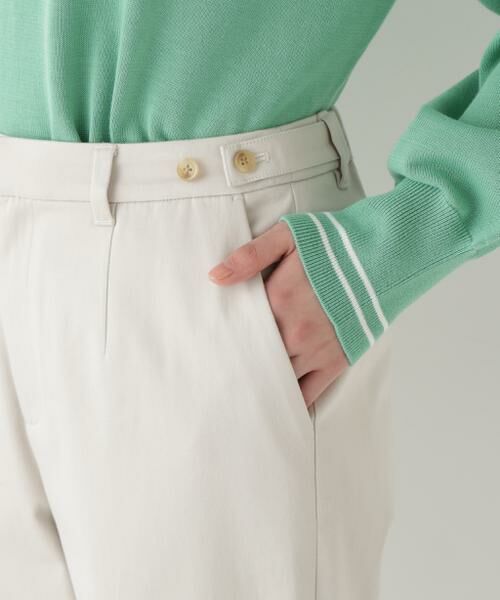 human woman / ヒューマンウーマン パンツ | ◆サテンストレッチ細身ストレートパンツ | 詳細12