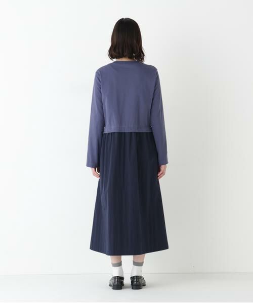 human woman / ヒューマンウーマン ワンピース | ◆ドッキングモックネックプルオーバーワンピース | 詳細4