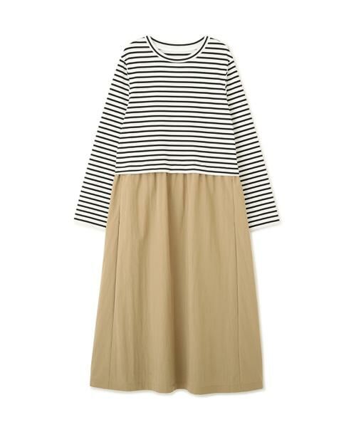 human woman / ヒューマンウーマン ワンピース | ◆ドッキングモックネックプルオーバーワンピース | 詳細8