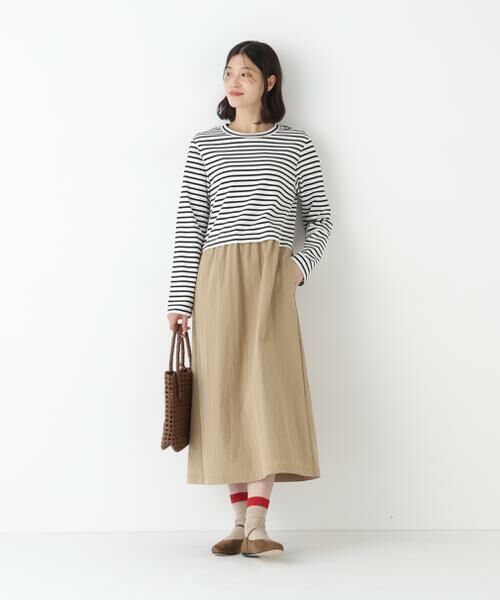 human woman / ヒューマンウーマン ワンピース | ◆ドッキングモックネックプルオーバーワンピース | 詳細10