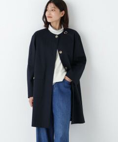 human woman / ヒューマンウーマン アウター | ◆ライナー付きフラップノーカラーコート