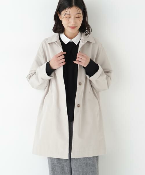 human woman / ヒューマンウーマン アウター | ◆弱撥水タフタステンカラーコート | 詳細2