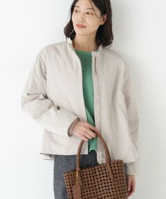 human woman / ヒューマンウーマン アウター | ◆弱撥水タフタ中綿入りブルゾン