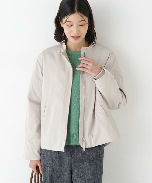human woman / ヒューマンウーマン アウター | ◆弱撥水タフタ中綿入りブルゾン | 詳細2