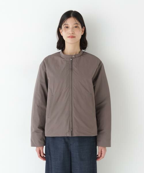 human woman / ヒューマンウーマン アウター | ◆弱撥水タフタ中綿入りブルゾン | 詳細10