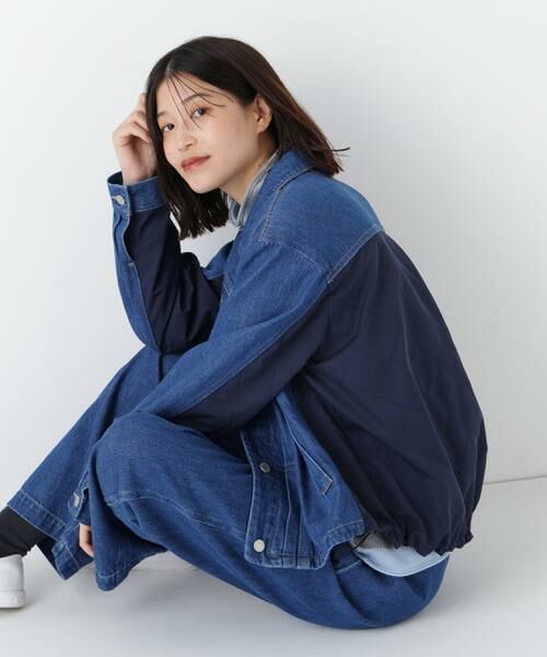 human woman / ヒューマンウーマン ブルゾン | ◆ソフトデニムドッキングブルゾン | 詳細6