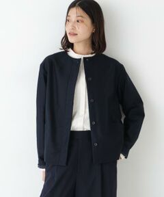 human woman / ヒューマンウーマン ブルゾン | ◆ライトモールスキンノーカラージャケット