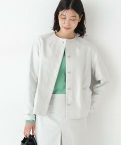 ◆ライトモールスキンノーカラージャケット