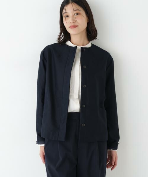 human woman / ヒューマンウーマン ブルゾン | ◆ライトモールスキンノーカラージャケット | 詳細2