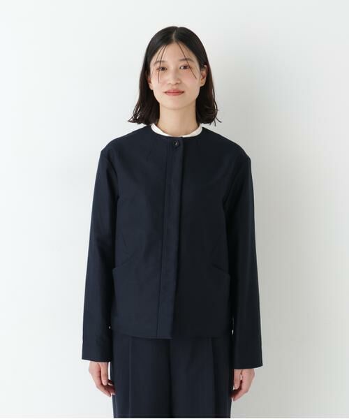 human woman / ヒューマンウーマン ブルゾン | ◆ライトモールスキンノーカラージャケット | 詳細4