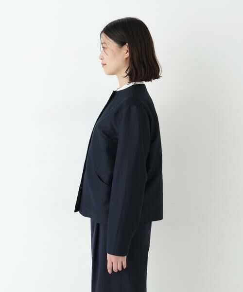 human woman / ヒューマンウーマン ブルゾン | ◆ライトモールスキンノーカラージャケット | 詳細5