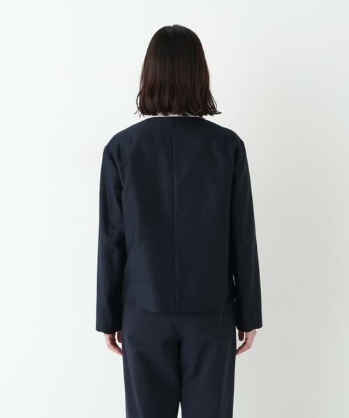 human woman / ヒューマンウーマン ブルゾン | ◆ライトモールスキンノーカラージャケット | 詳細6