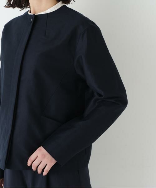 human woman / ヒューマンウーマン ブルゾン | ◆ライトモールスキンノーカラージャケット | 詳細8