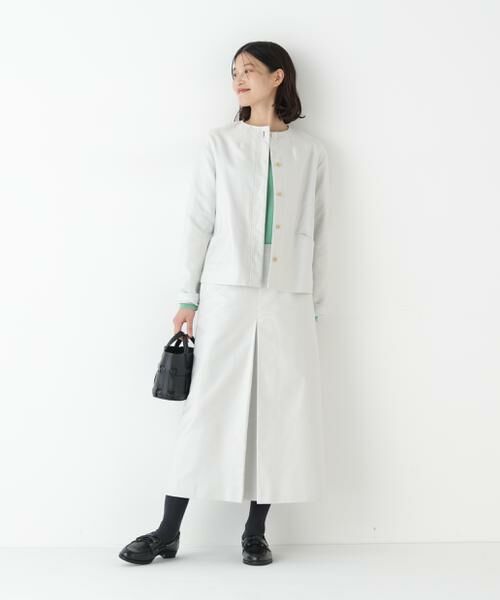 human woman / ヒューマンウーマン ブルゾン | ◆ライトモールスキンノーカラージャケット | 詳細13