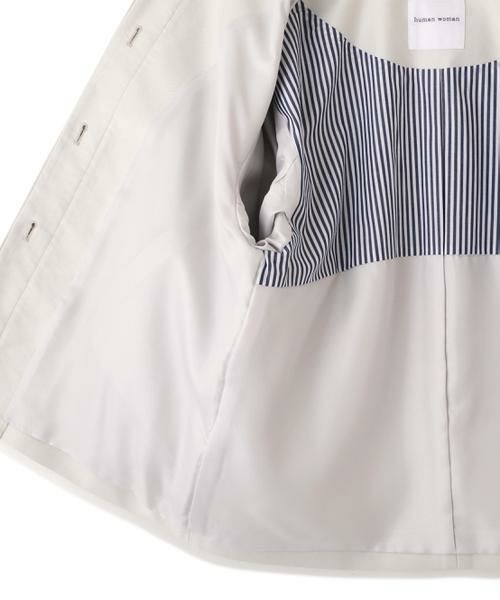 human woman / ヒューマンウーマン ブルゾン | ◆ライトモールスキンノーカラージャケット | 詳細16