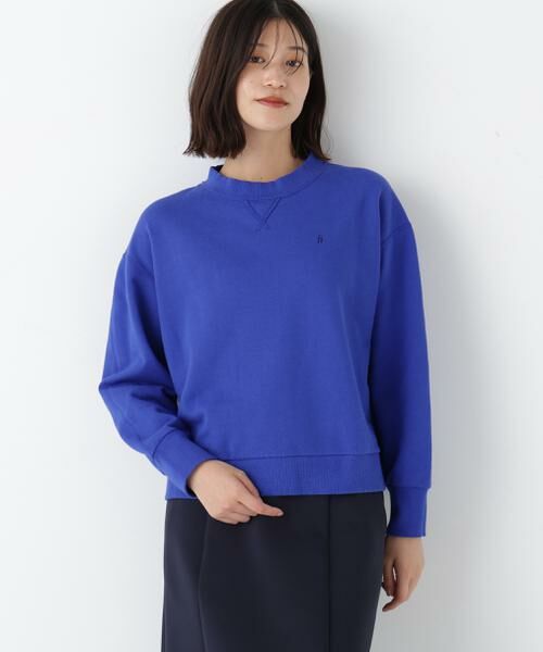 human woman / ヒューマンウーマン カットソー | ◆ロゴ刺繍カラースウェット | 詳細2