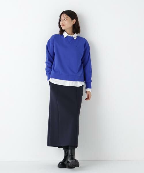 human woman / ヒューマンウーマン カットソー | ◆ロゴ刺繍カラースウェット | 詳細4