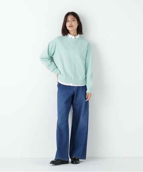 human woman / ヒューマンウーマン カットソー | ◆ロゴ刺繍カラースウェット | 詳細14