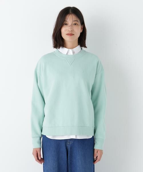 human woman / ヒューマンウーマン カットソー | ◆ロゴ刺繍カラースウェット | 詳細15